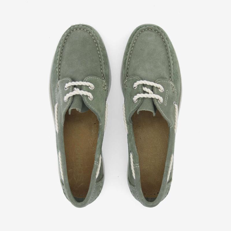 SHORE BOAT M - SUEDE - GREEN